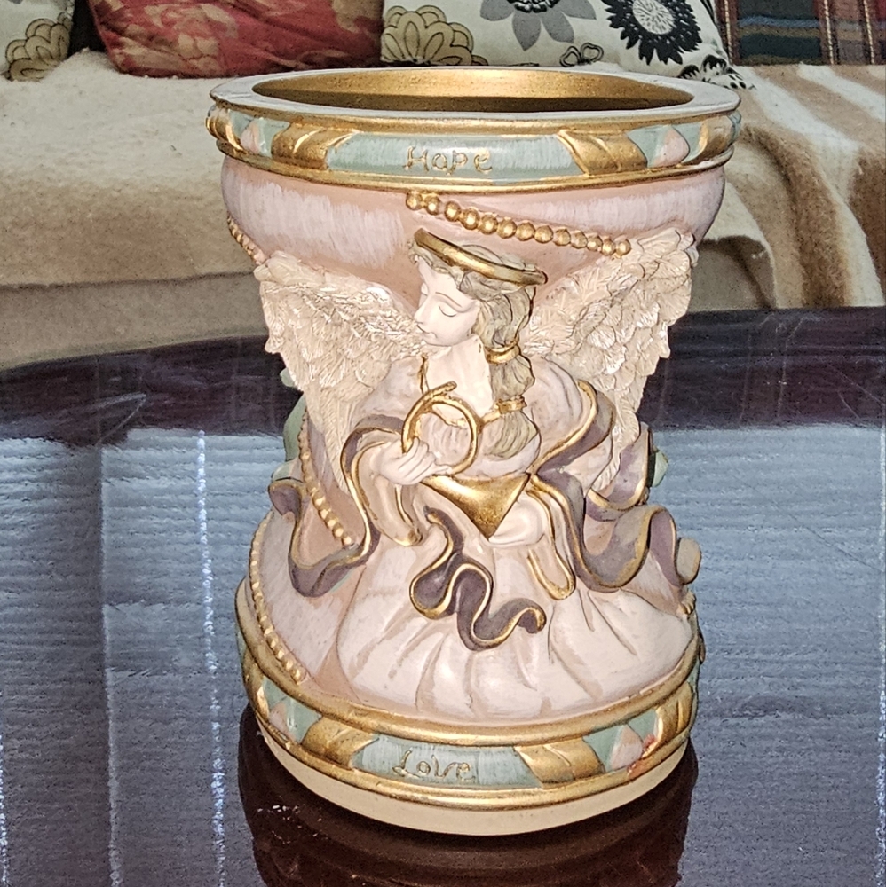 4.75" Faith, Hope & Love Candle Holder